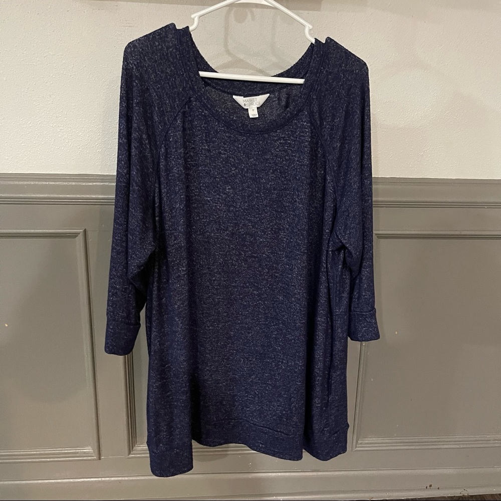 Market Spruce 3x 3/4 sleeve Sweater